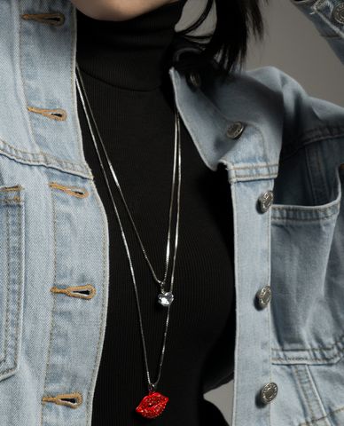  CECI - Dây chuyền nữ hai tầng dáng dài thời trang 