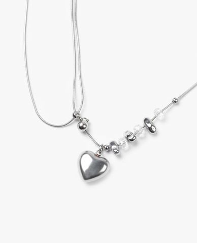  CECI - Vòng cổ nữ sợi tròn phối mặt trái tim 