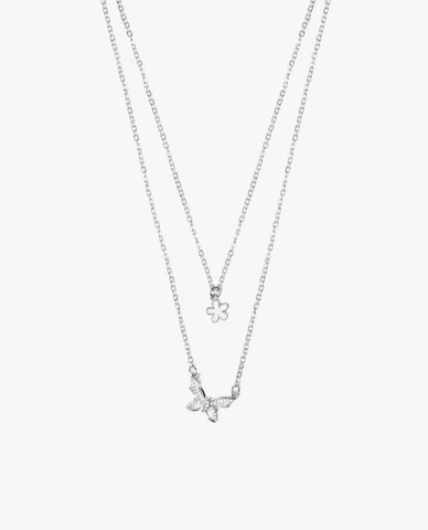  CECI - Vòng cổ nữ hai tầng phối mặt cánh bướm xinh xắn 