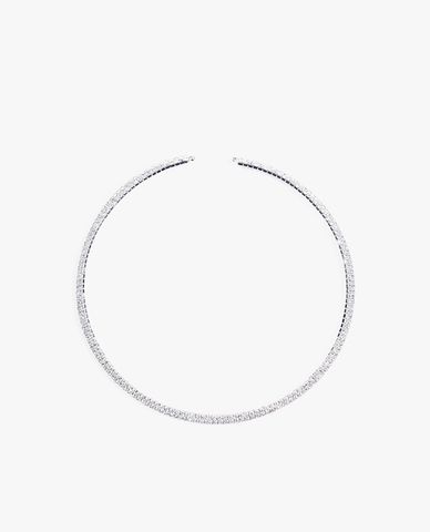  CECI - Vòng cổ nữ dáng hở phối đá lấp lánh 