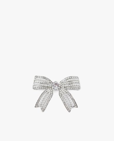  CECI - Ghim cài áo nữ hình chiếc nơ đính đá 