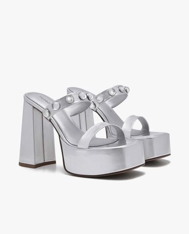  PEDRO - Giày mules cao gót quai ngang Luma Platform 