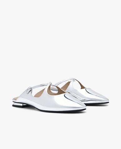  PEDRO - Giày mules nữ đế thấp mũi nhọn Crossover 