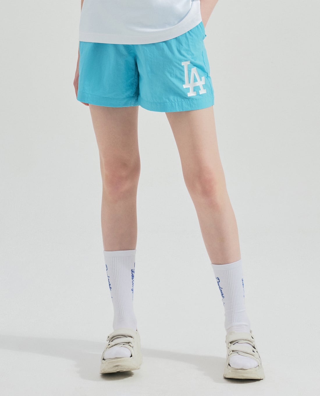 MLB - Quần short ngắn nữ lưng thun Basic Mega Logo