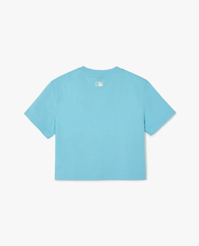  MLB - Áo croptop nữ cổ tròn tay ngắn Street Small Logo Functional 