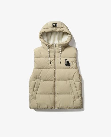  MLB - Áo khoác phao không tay phối mũ Poggly Down Best 