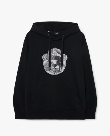  MLB - Áo hoodie unisex tay dài phối mũ Mega Bear Overfit 