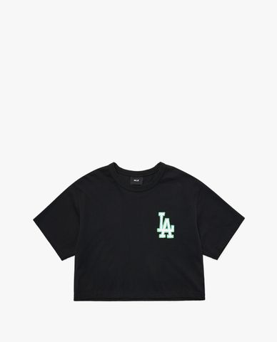  MLB - Áo croptop nữ cổ tròn tay ngắn Summer 