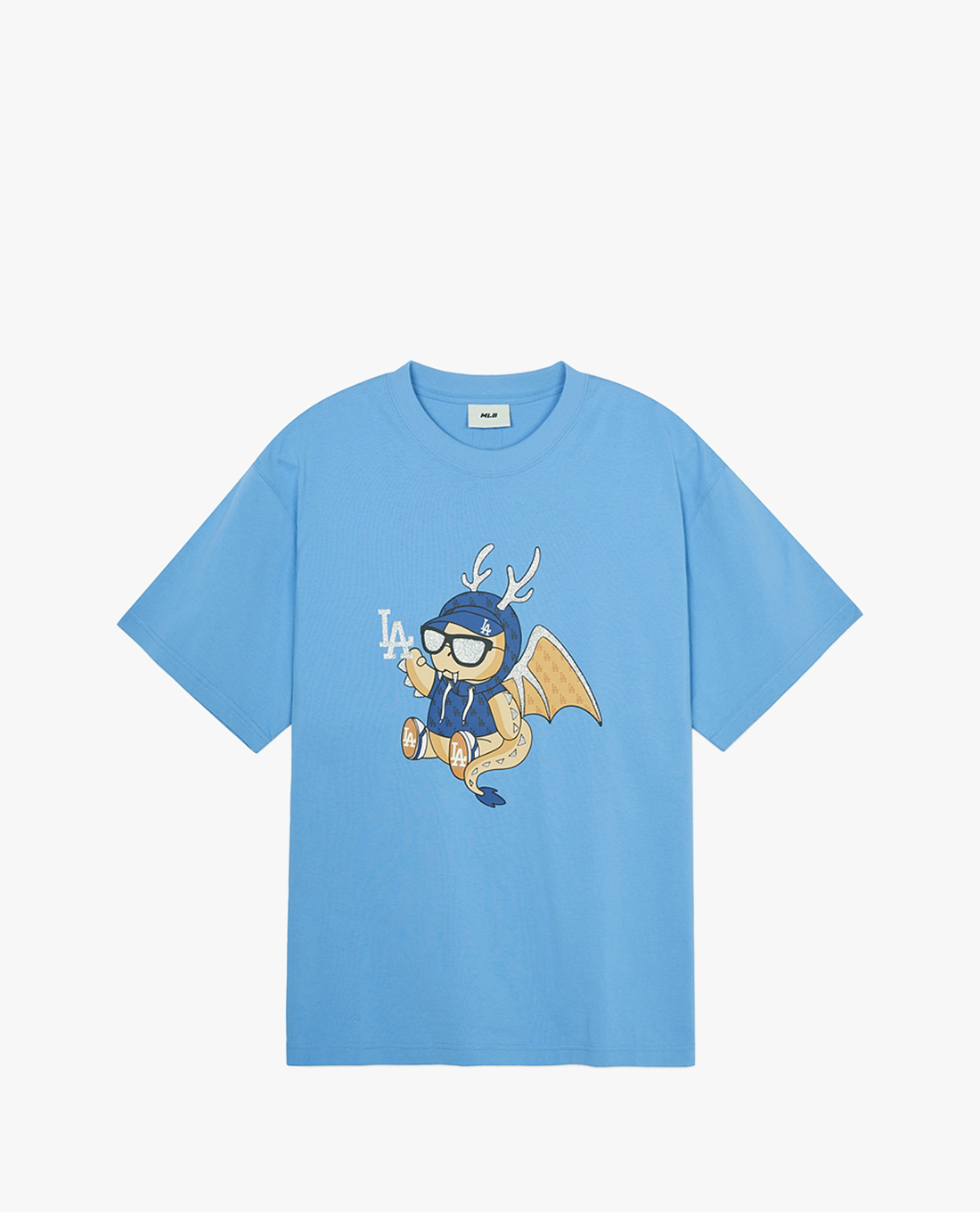 MLB - Áo thun unisex cổ tròn tay ngắn New Year Dragon Overfit