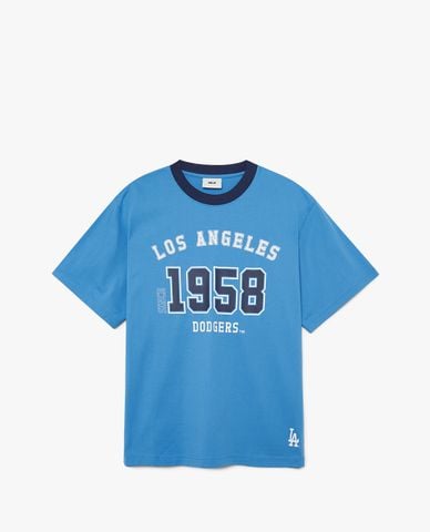  MLB - Áo thun unisex cổ tròn tay ngắn Varsity Number Overfit 