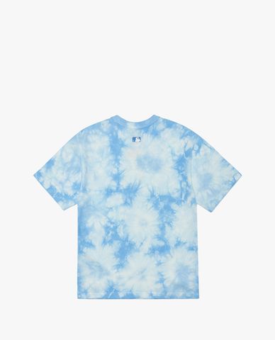  MLB - Áo thun unisex cổ tròn tay ngắn Ethnic Stripe Mega Overfit 