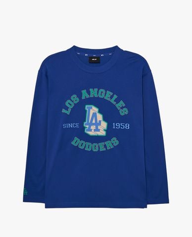  MLB - Áo thun unisex cổ tròn tay dài in logo thời trang 