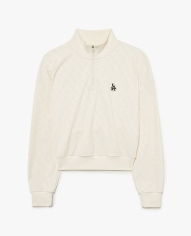  MLB - Áo sweatshirt nữ phom croptop Athleisure Classic Monogram Jacquard 