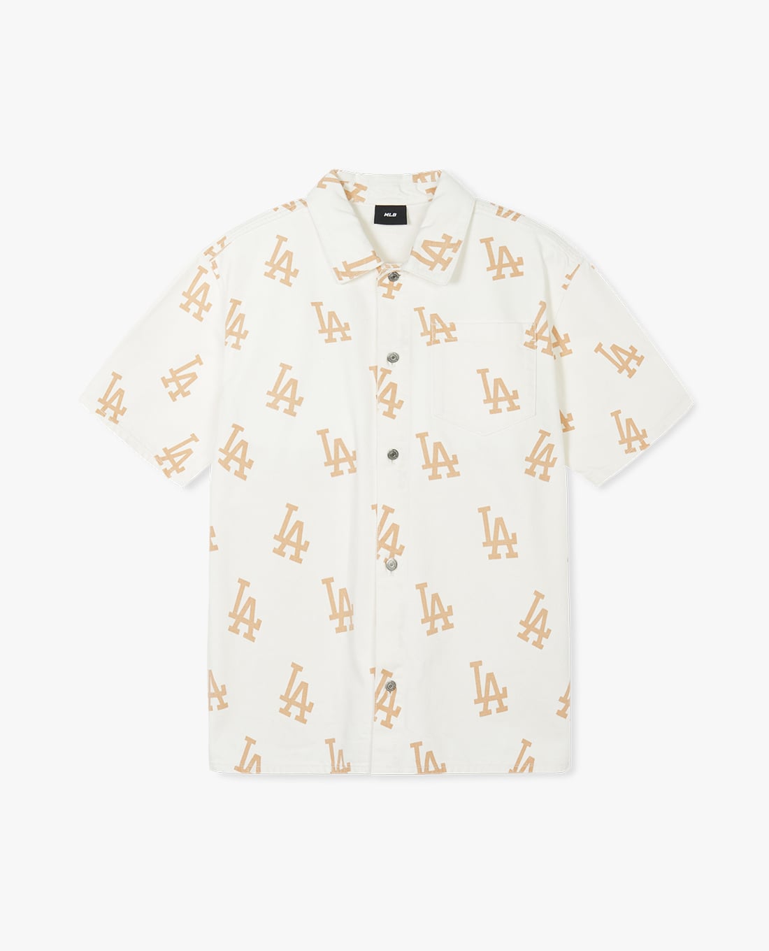 MLB - Áo sơ mi denim unisex tay ngắn Basic Multi Mega Logo Prints