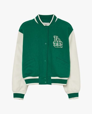  MLB - Áo khoác bóng chày nữ tay dài thời trang 