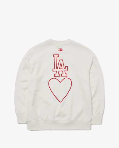  MLB - Áo sweatshirt phom suông Heart 