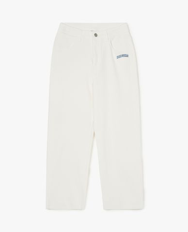  MLB - Quần jeans nữ ống rộng thời trang 