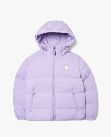  MLB - Áo khoác phao tay dài phối mũ Basic 