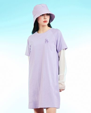  MLB - Đầm mini ngắn tay phom suông Wms Basic 