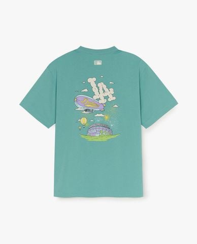  MLB - Áo thun unisex cổ tròn tay ngắn Summer Graphics 