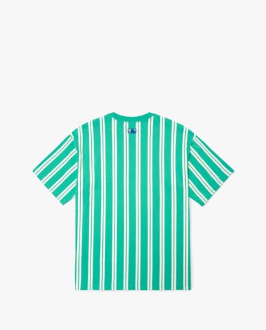  MLB - Áo thun unisex cổ tròn tay ngắn Ethnic Stripe Mega Overfit 