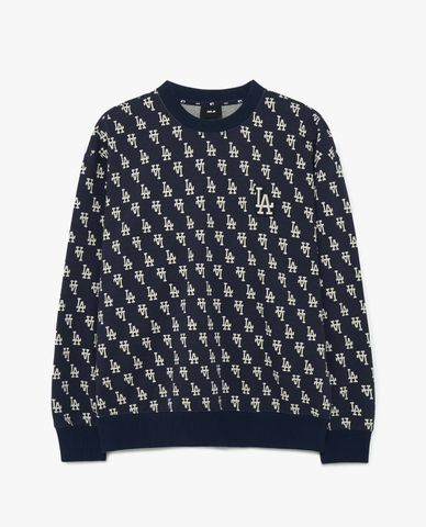  MLB - Áo sweatshirt unisex cổ tròn tay dài Classic Monogram Allover Jacquard 