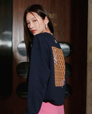 MLB - Áo sweatshirt unisex cổ tròn tay dài Monative Monogram Overfit 