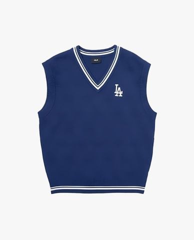  MLB - Áo khoác gilet unisex sát nách cổ V Monogram 