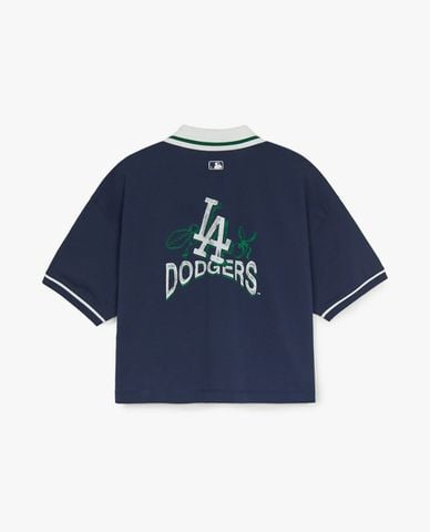  MLB - Áo polo nữ tay ngắn phom croptop Athleisure 