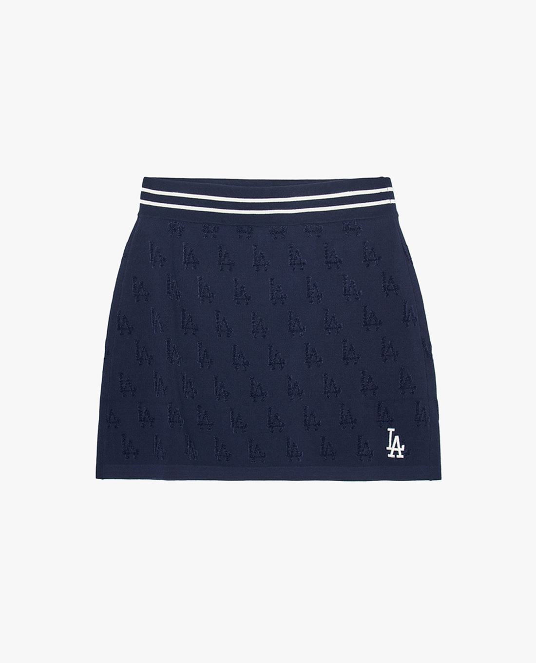 MLB - Chân váy chữ A mini dệt kim Monogram