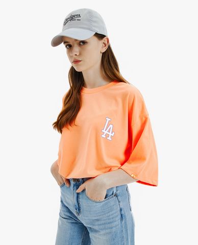  MLB - Áo thun cổ tròn ngắn tay Neon Art Basic Over Fit 