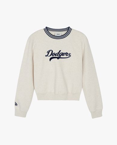  MLB - Áo sweatshirt nữ cổ tròn tay dài Varsity Cursive 