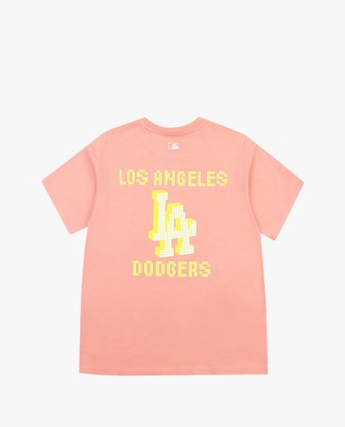  MLB - Áo thun cổ tròn ngắn tay PLAY Back Pixel Logo 