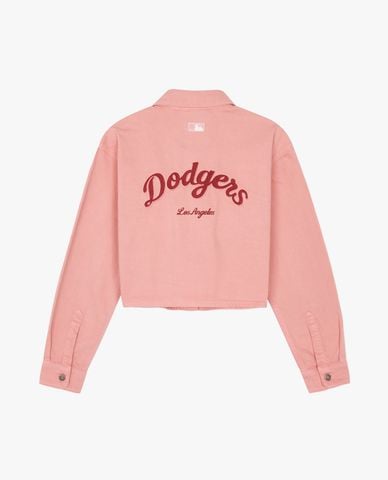  MLB - Áo sơ mi denim nữ cổ bẻ tay dài Varsity Culsive 