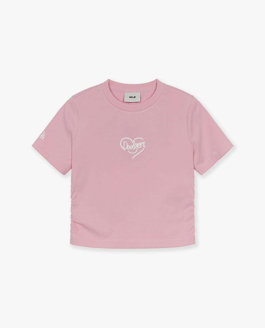 MLB - Áo croptop nữ cổ tròn tay ngắn Heart Athleisure