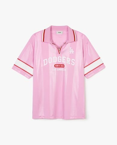  MLB - Áo polo nữ cổ bẻ tay ngắn Varsity Sport Jersey Overfit 