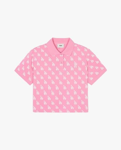  MLB - Áo polo nữ croptop tay ngắn Monogram 