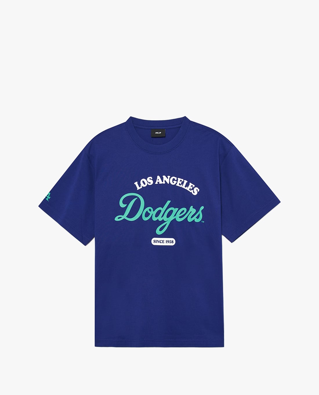 MLB - Áo thun unisex cổ tròn tay ngắn Varsity Cursive Graphic Overfit