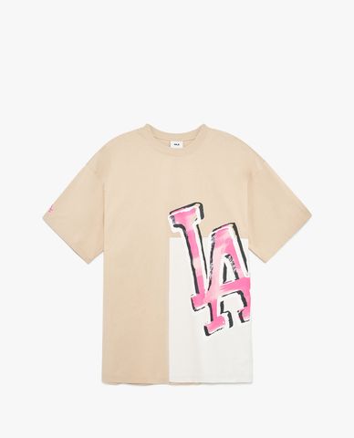  MLB - Áo thun unisex cổ tròn tay ngắn Pop Art Graphic Overfit 