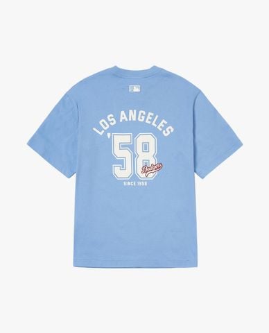  MLB - Áo thun unisex cổ tròn tay ngắn Varsity 