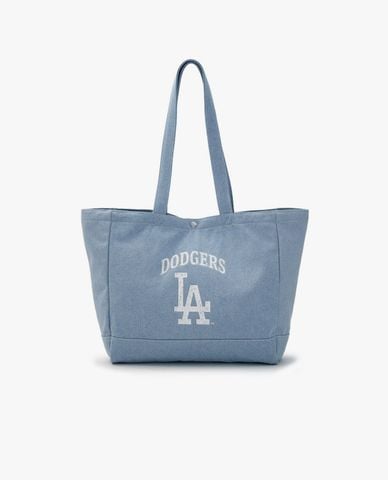  MLB - Túi tote unisex Vintage Lettering Denim 