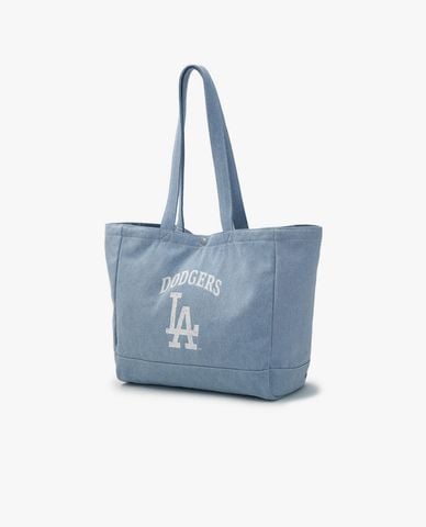  MLB - Túi tote unisex Vintage Lettering Denim 