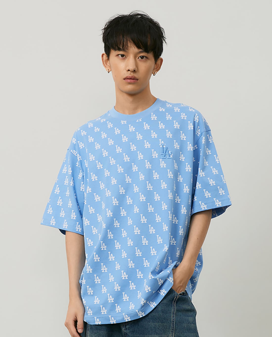 MLB - Áo thun unisex cổ tròn tay ngắn Classic Monogram Front Pattern