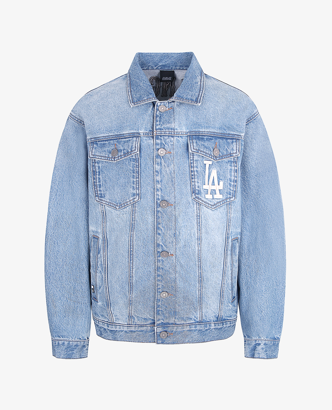 MLB Áo sơ mi phom suông ngắn tay Classic Monogram Denim #36 MLB Áo sơ mi phom suông ngắn tay Classic Monogram Denim