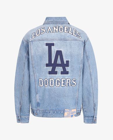  MLB - Áo khoác denim thời trang Logo 