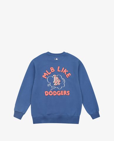 MLB - Áo sweatshirt cổ tròn tay dài Thunderstar Overfit 
