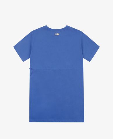  MLB - Đầm mini cổ tròn ngắn tay phom suông Logo Basic Waist String 