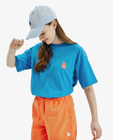  MLB - Áo thun cổ tròn ngắn tay Neon Art Big Logo 