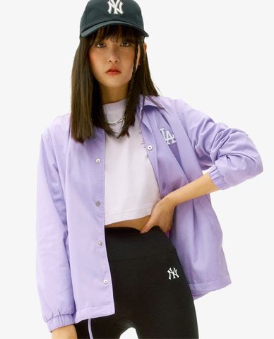  MLB - Áo khoác kiểu cổ bẻ tay dài Basic Coach 