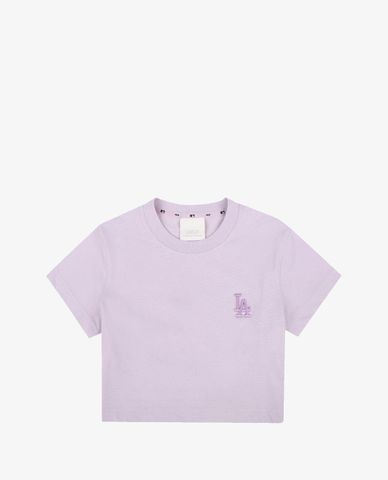  MLB - Áo croptop nữ tay ngắn cổ tròn phom suông thời trang 